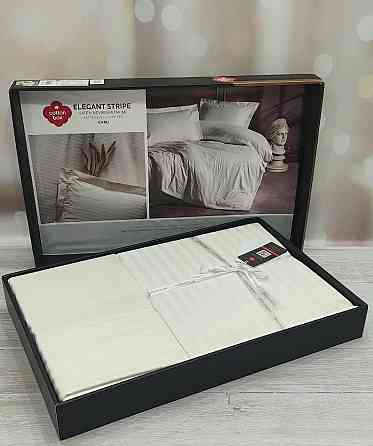 Постільна білизна у смужку (подарунковий набір) (р240х260) (Туреччина) Одеса