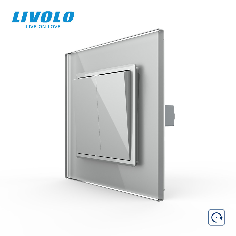 LIVOLO Кнопковий двоклавішний вимикач без фіксації Дзвінковий вимикач Імпульсний вимикач Livolo Коломия - фото 1