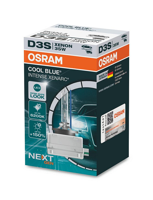 Ксеноновая лампа Osram D3S 35W PK32D-5 Cool Blue Intense Next Gen +150% 1 лампа (66340CBN) Харьков - изображение 1