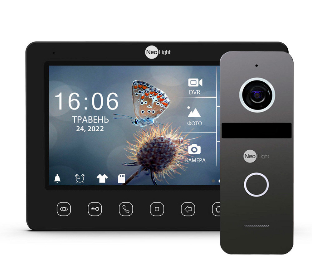 Комплект відеодомофона NeoLight Kappa+ HD WF 7 дюймів і панелі NeoLight SOLO FHD Graphite Київ - фото 9