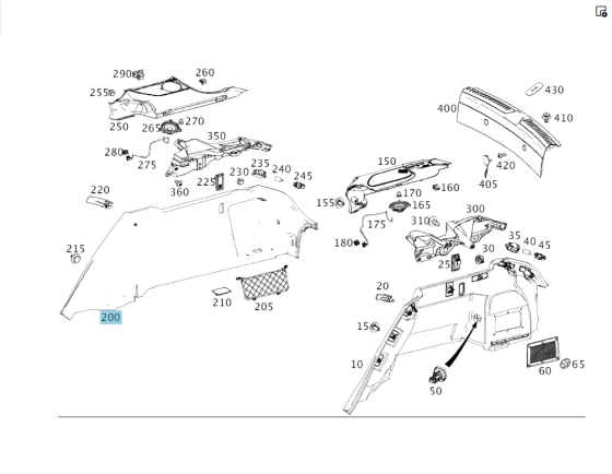 Mercedes-Benz  A2926900241 9H42 Бічна обшивка багажника права GLE Coupe C292 Одеса