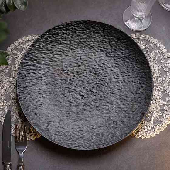 Yiwu Тарілка сервірувальна порцелянова 30 см чорна HP-7-726 Київ