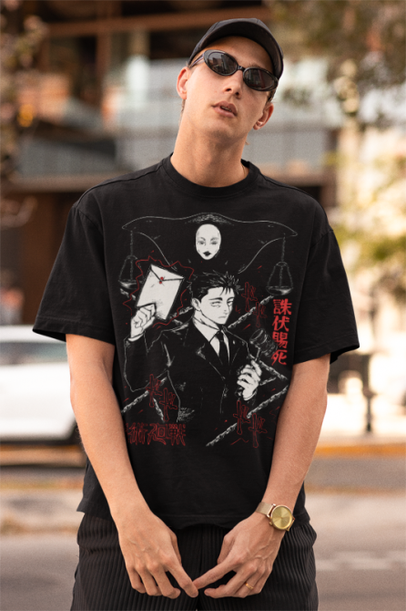 Футболка для мальчика аниме Магическая битва оверсайз (рост от 165 до 180 ) Черний AnimeJ0189m Днепр - изображение 6