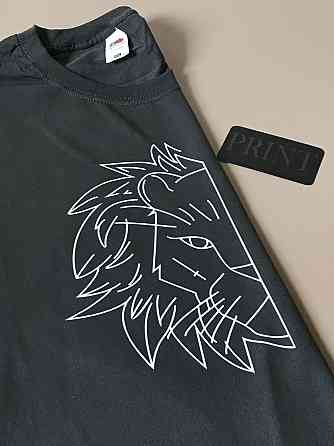 Мужская графитовая футболка 100% хлопок - ЛЕВ Черновцы