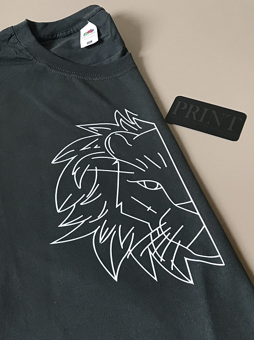 Мужская графитовая футболка 100% хлопок - ЛЕВ Черновцы - изображение 2