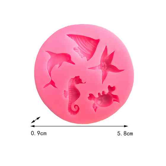 Молд кондитерский морской силиконовый 58 мм розовый Киев