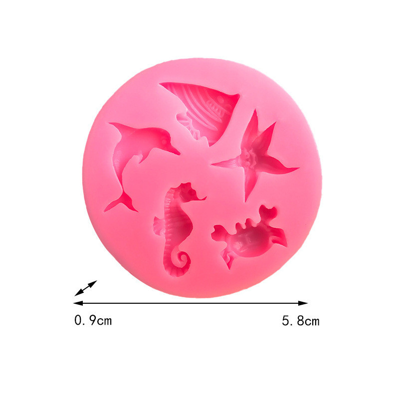 Молд кондитерский морской силиконовый 58 мм розовый Киев - изображение 2