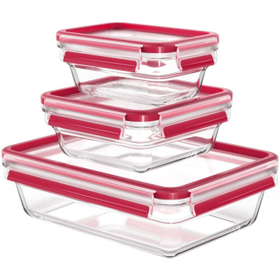 Харчовий контейнер Tefal Master Seal, Набір 3шт, жаростійке скло, прозорий (N1050910) Вінниця - фото 1