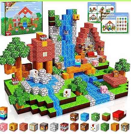 100 шт Магнітний конструктор майнкрафт магнитный конструктор minecraft Киев
