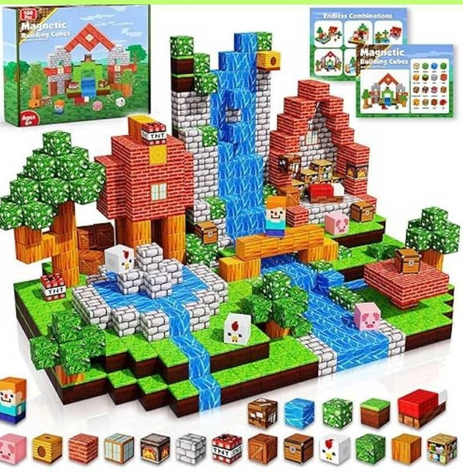 100 шт Магнітний конструктор майнкрафт магнитный конструктор minecraft Киев - изображение 3