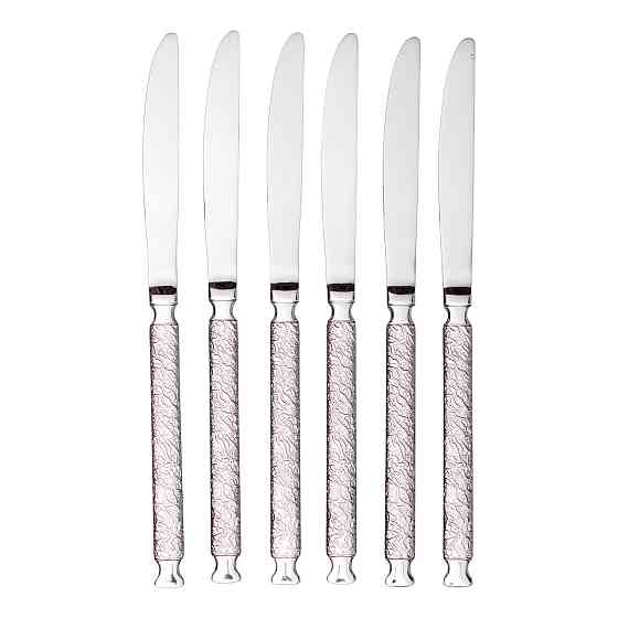 Набір столових ножів 6 (шт) з нержавіючої сталі 23 (см) Срібло HP-8-37 Коломия