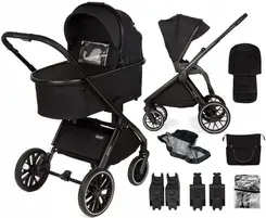 Дитяча коляска Adamex  2W1 Spark Z Gondolą Wielofunkcyjny + Adaptery Czarny Київ - фото 1