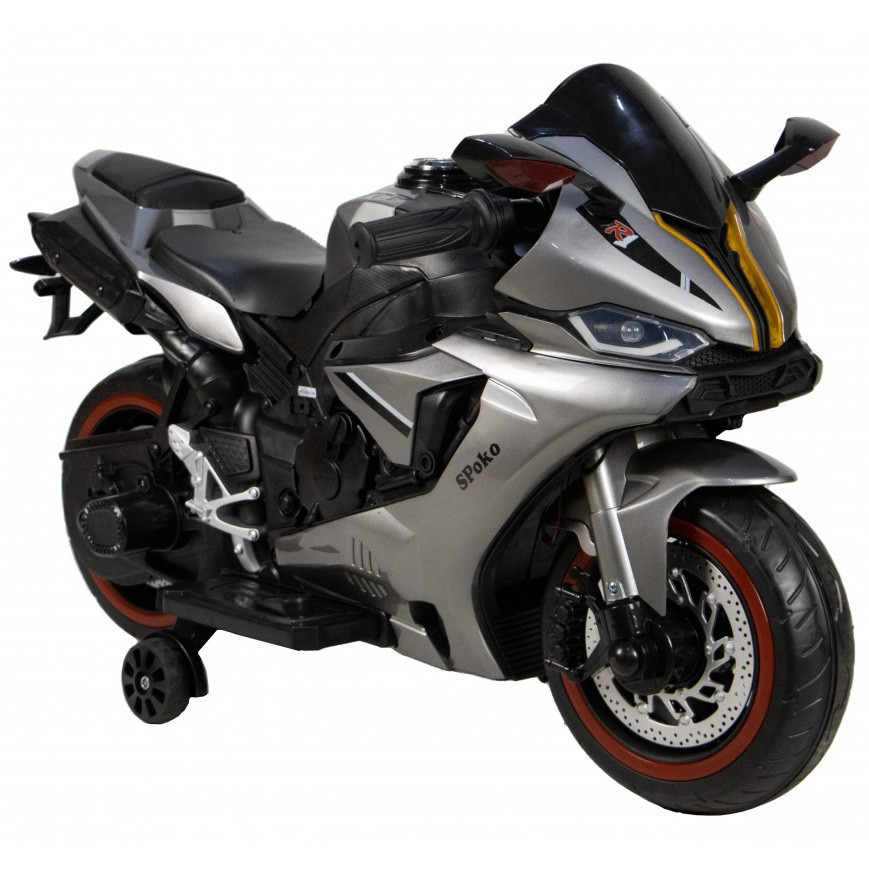 Дитячий електромотоцикл SPOKO 1900S мотоцикл на акумуляторі для дітей Чорний Київ - фото 3