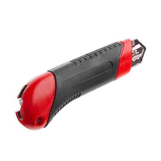 Нож сегментный, 25 мм, металлическая направляющая, прорезиненная ручка INTERTOOL HT-0526 Киев