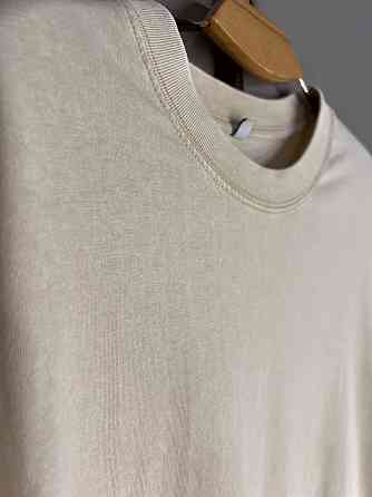 Футболка жіноча A-N 48020 базова оверсайз подовжена вільний крій варена тай дай one size, бежевий, one size Київ