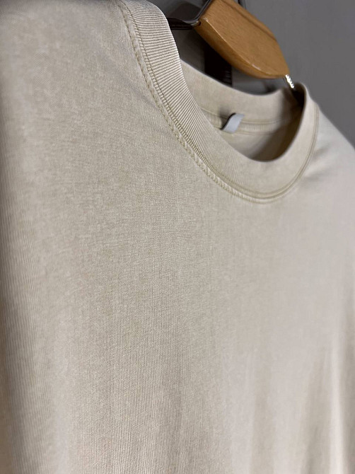 Футболка жіноча A-N 48020 базова оверсайз подовжена вільний крій варена тай дай one size, бежевий, one size Київ - фото 6