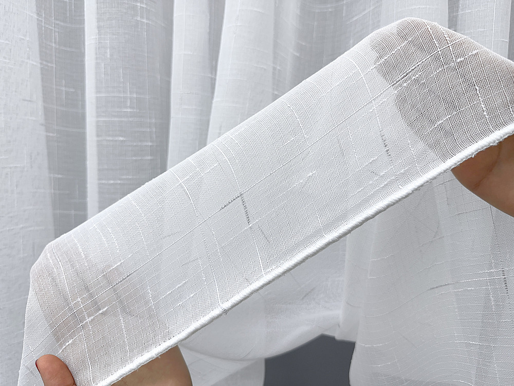 Тюль VR-Textil 1208т Івонна Льон Білий з срібним вкрапленням 200х250 см (43-178) Київ - фото 12