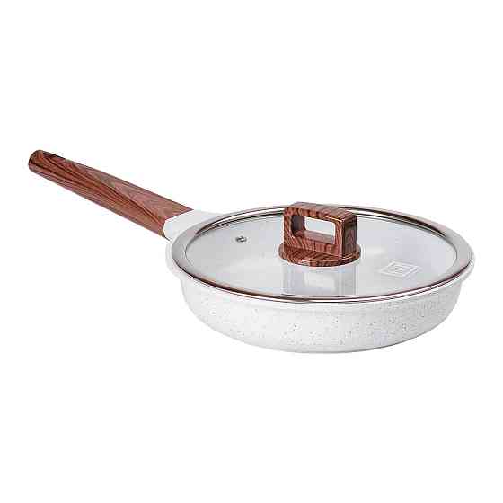 Алюминиевая сковорода с керамическим антипригарным покрытием 2 л Ø 24 см белая MGC HP-4-466 Киев