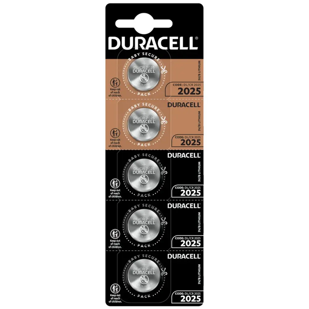 Батарейка дискова DURACELL DL2025 DSN 5 шт. бл Рівне - фото 1