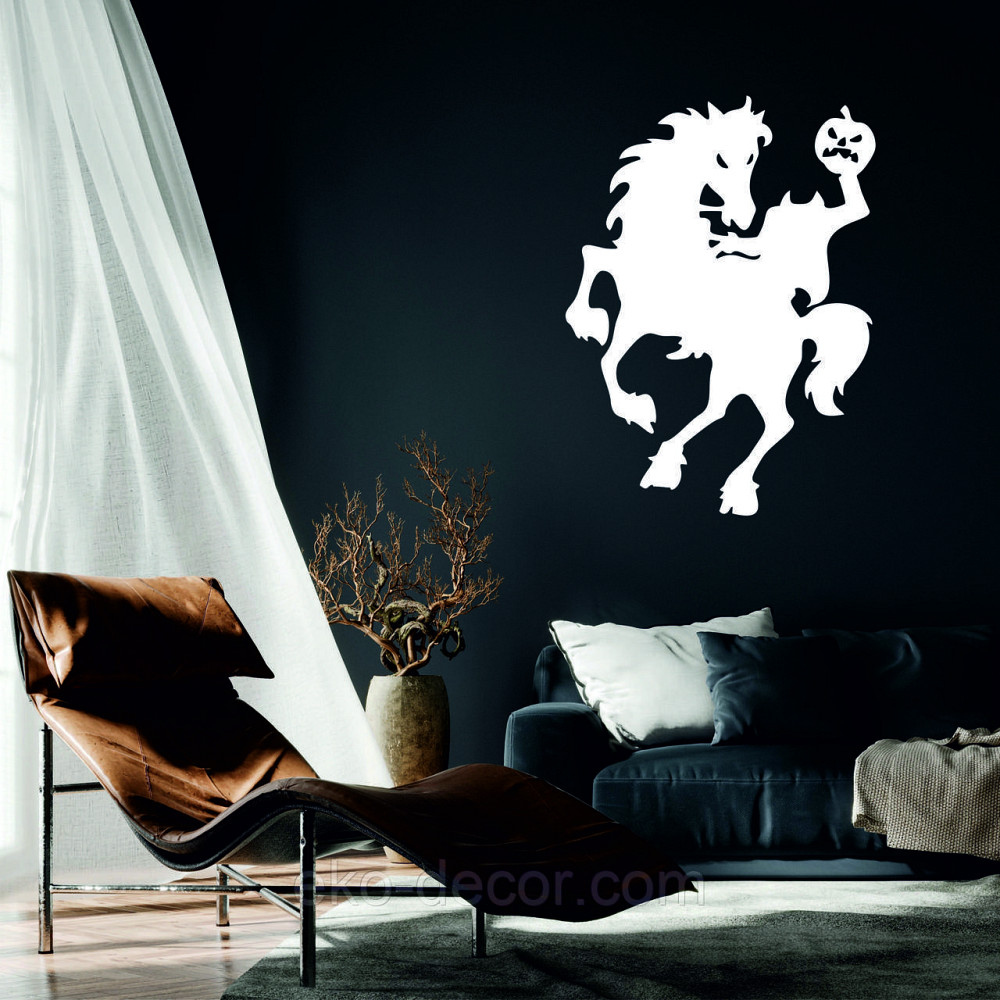 Декоративное настенное Панно «Всадник без головы», Декор на стену 90*66 см, Белый Киев - изображение 1