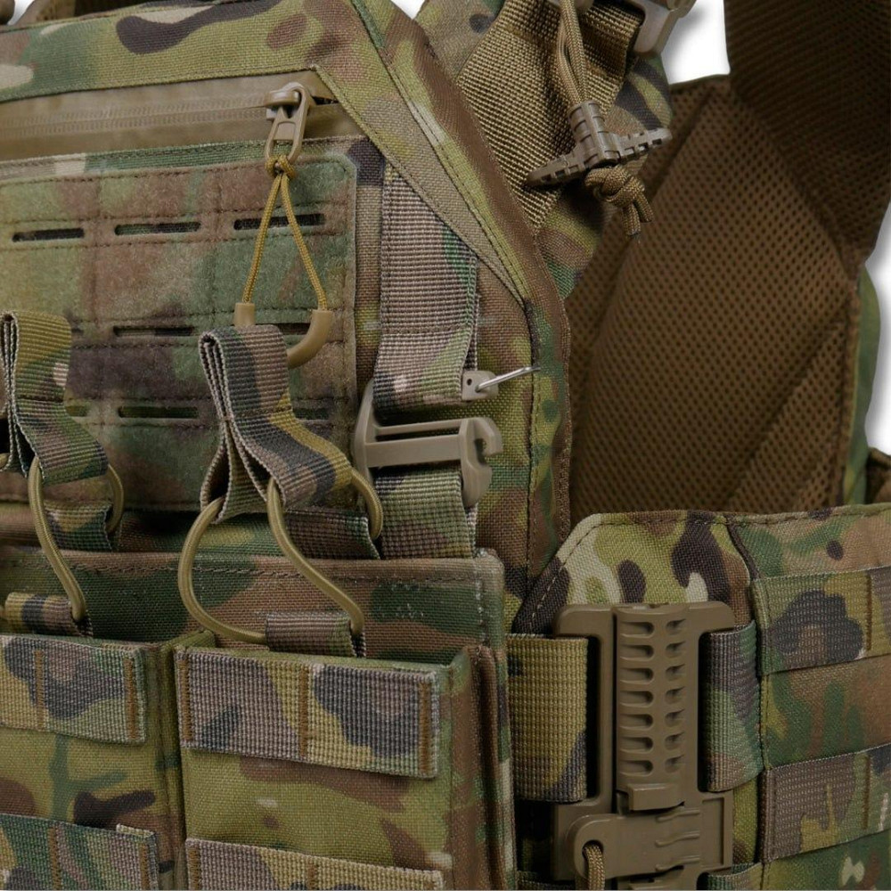 Штурмовая плитоноска мультикам с быстрым сбросом плитоноска kiborg тактическая военная плитоноска   WAR Львов - изображение 7