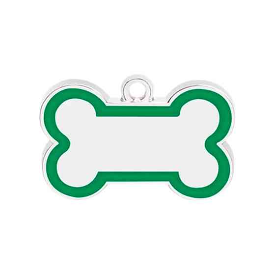 Адресник для собаки Bone 46х30мм Зелений Київ