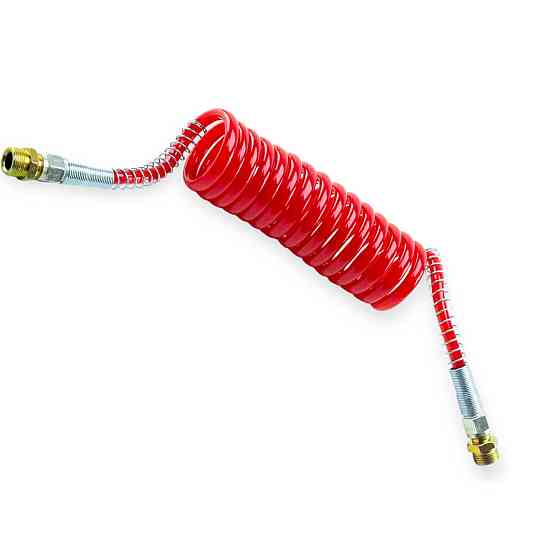 Шланг воздушный (красный ) 3,5м м22х1,5 спиральный Мукачево