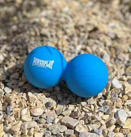 Массажний силіконовий підвійний м'яч PowerPlay PP-4355 Silicone Lacrosse Peanut Ball (6.3*12.6см.) Сі Кам'янське