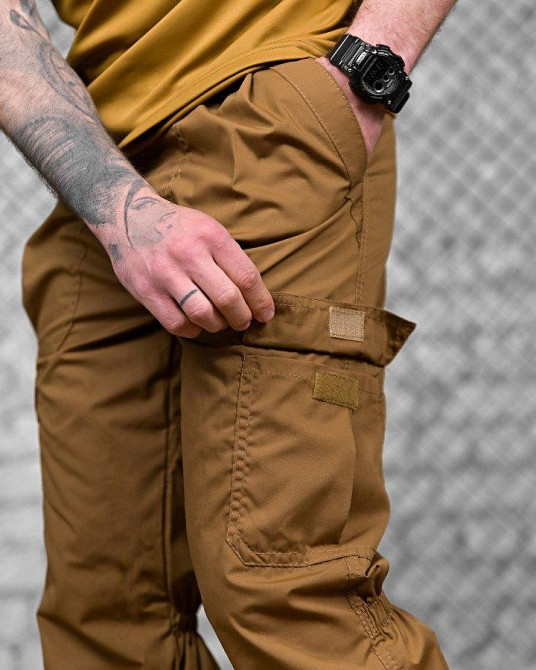Летние тактические штаны джогеры карго койот мужские Одесса - изображение 4