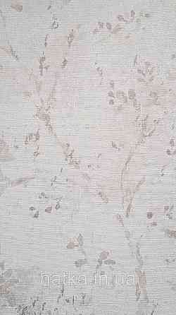 Обои виниловые на флизелине AS creation Della Natura 1.06Х10 листья ветки размытый рисунок бежевые на белом Киев