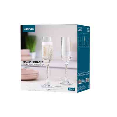 Набор бокалов Ardesto Gloria Champagne 215 мл 6 шт (AR2621GC) Винница