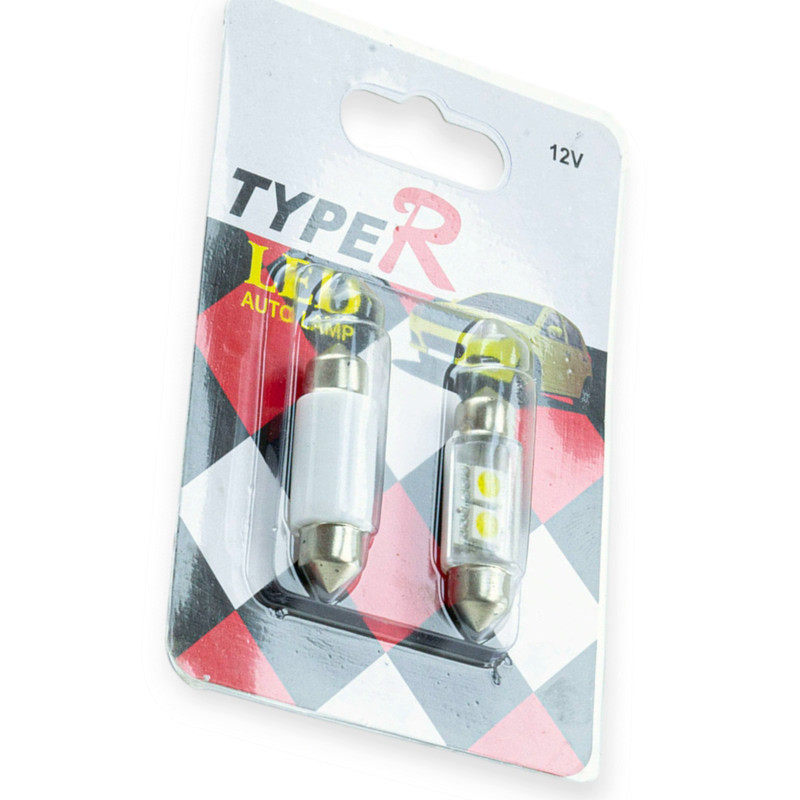 Автоламп AC лазер. 12-10 біла 2*5050 36мм світлодіодна Мукачево - фото 1