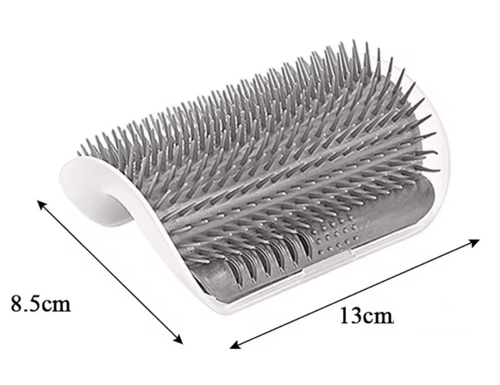Щітка для шерсти котів з кріпленням та мятою 130 мм на 85 мм сірий Київ - фото 4