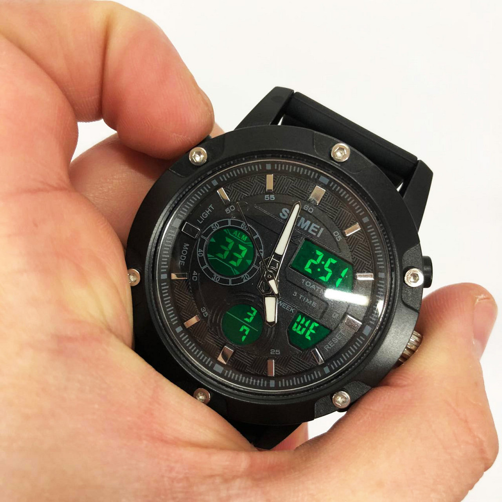Годинники тактичні протиударні SKMEI 1757BKBK, Спеціальні годинники для військових операцій US-19 Івано-Франківськ - фото 5