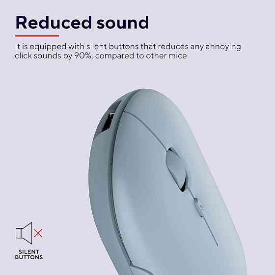 Миша Trust Puck синя бездротова акумуляторна Bluetooth/2.4 GHz (USB-мікроприймач) DPI 800/1200/1600 ергономічна безшумна Київ