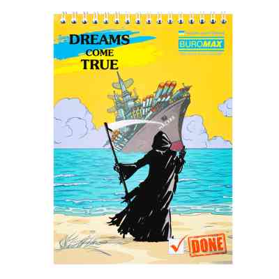 Блокнот Buromax на пружині зверху Patriot Dreams Come True A5 48 аркушів у клітину (BM.24545106) Вінниця