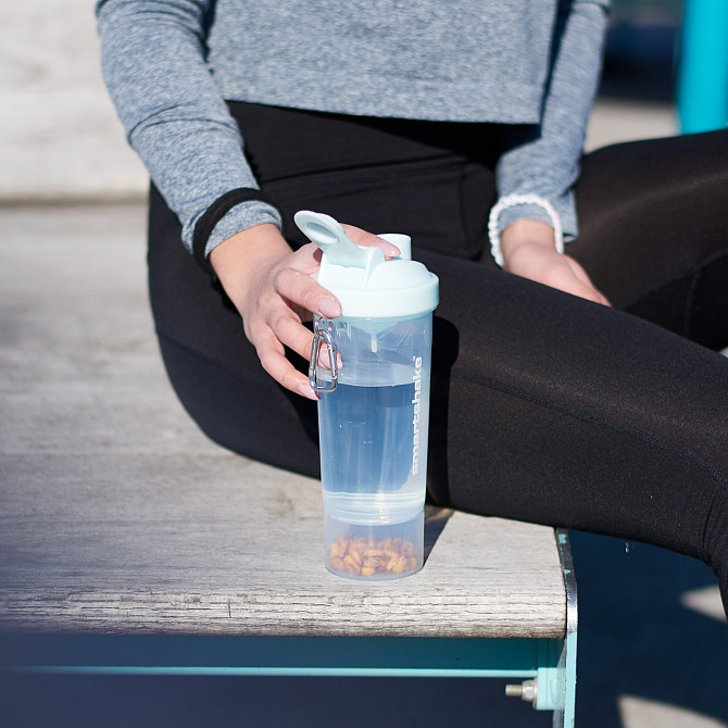 Шейкер спортивний SmartShake Slim 500ml Pure White Каменское - изображение 8