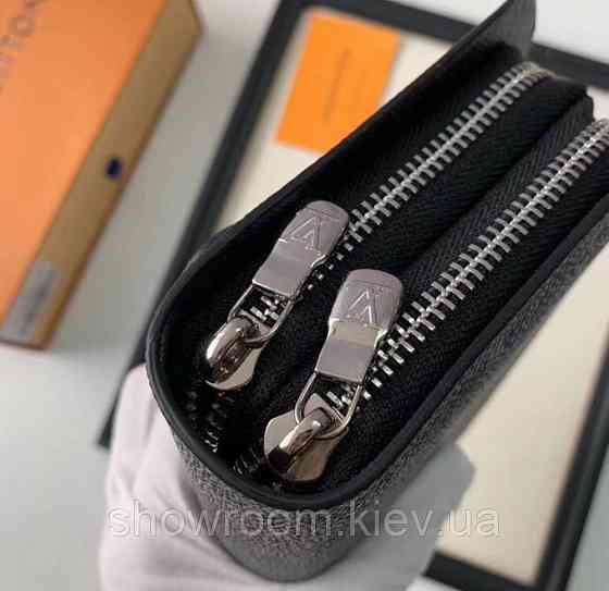 Мужской брендовый клатч барсетка LV (2012) dark grey Киев