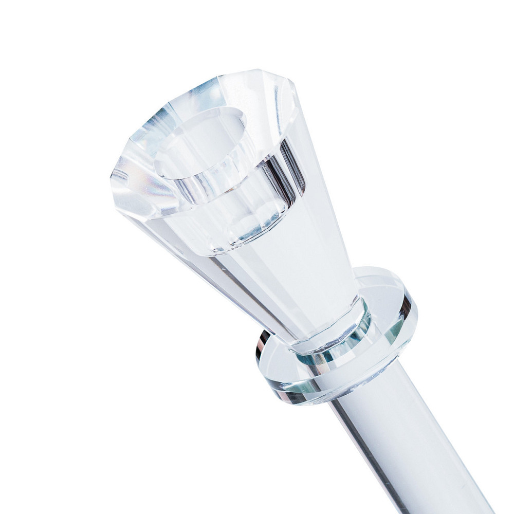 Стеклянный подсвечник на ножке для одной свечи Киев - изображение 2