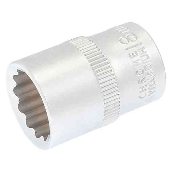 MASTERTOOL Головка торцева MASTERTOOL 12-гранна ½" 18 мм L 40 мм CrV 78-0618 Коломыя