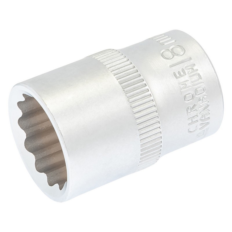 MASTERTOOL Головка торцева MASTERTOOL 12-гранна ½" 18 мм L 40 мм CrV 78-0618 Коломыя - изображение 1