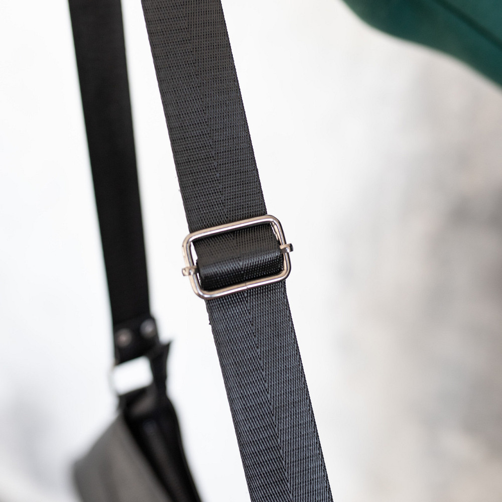 Сумка мужская через плечо из натуральной кожи барсетка для парня, чернаяMasterSem Киев - изображение 6