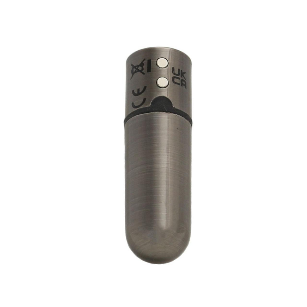 Вибропуля PowerBullet First-Class Bullet 2.5″ with Key Chain Pouch, Gun Metal, 9 режимов вибрации Sex Aura Киев - изображение 4