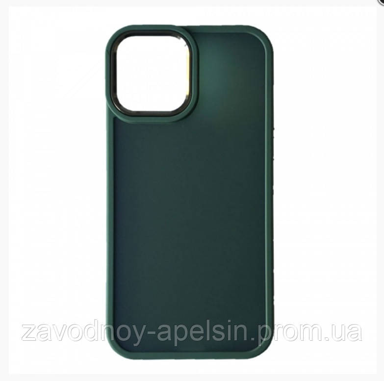 IPhone 12 Pro Max Чехол матовый Frame TPU+PC (зеленый) Одесса - изображение 1