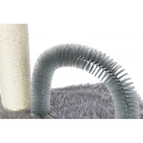 Дряпка-комплекс Trixie Baza для кошек с игрушкой сизаль/плюш серая 41х41х50 см Киев - изображение 6