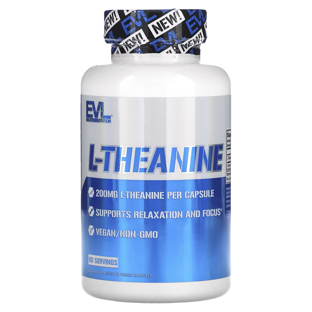 L-теанин Evlution Nutrition L-Theanine 200 mg 60 Veggie Capsules Луцк - изображение 1