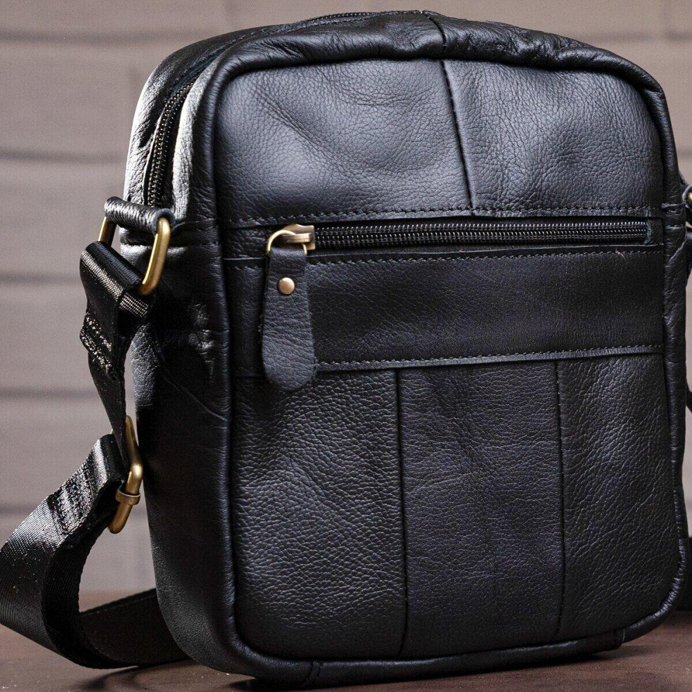 Сумка чоловіча флотар Чорна (Vintage) Київ - фото 1