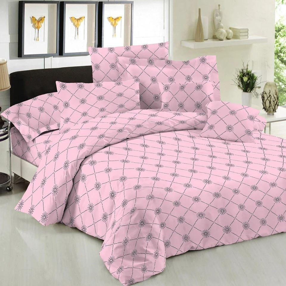 Комплект полуторный розовый, бязь - простынь 150*220см, пододеяльник 220*150см, 2 наволочки по 70*70см Киев - изображение 1