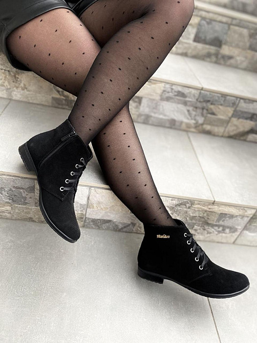 Черевики жіночі ARLETT чорні натуральна замша 37р.-24см 38р.-24.5см (1193) Коломия - фото 7