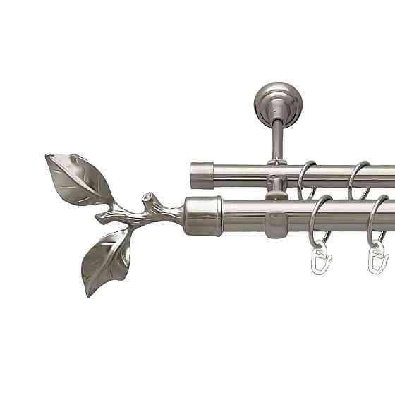 Карниз Orvit Листок Троянди металевий дворядний відкритий гладка труба кільце металеве Нержавіюча Сталь 25\19 Львов